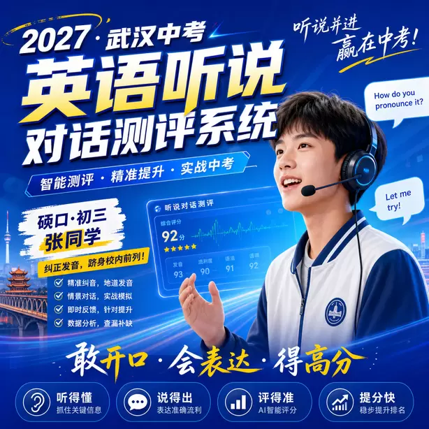 武汉中考英语人机对话替换同义词扣分吗硚口&middot;初三张同学（纠正发音，跻身校内前列）